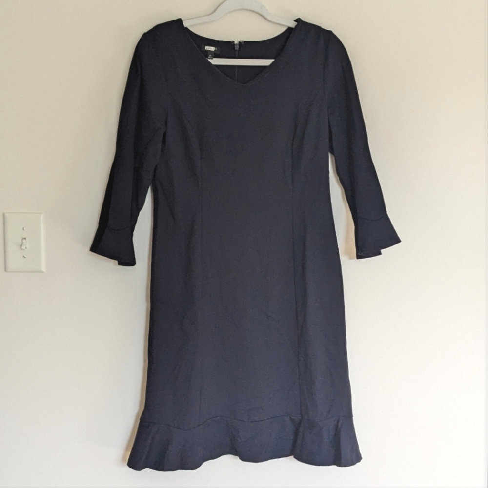Talbot's Navy 3/4 sleeve dress size 10 petite